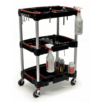 Luxor 3 Shelf Automotive Industrial Tool Storage Mechanics Cart