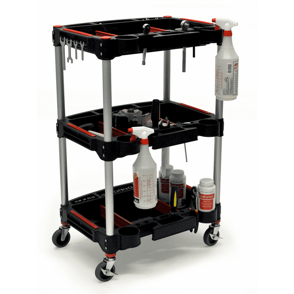 Luxor 3 Shelf Automotive Industrial Tool Storage Mechanics Cart