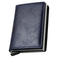 thumbnail image 2 of Simple toggle wallet,Simpl Wallet,Men's Genuine Leather Wallet,RFID Blocking,Cblueit Card Holder Anti-theft,Auto Pop Up Wallets (blue), 2 of 9