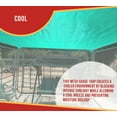 thumbnail image 6 of 10' x 12' Green Heavy Duty 6 Oz 70% Shade Mesh Tarps with Grommets ROLL-Off | Sturdy Mesh Tarp Shades for Sun Light Blockage, Green House, Garden, Swimming Pool, Balcony Privacy Mesh (2 Pack), 6 of 12