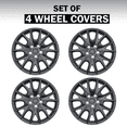 thumbnail image 4 of Auto Drive 16 Inch Black Hubcap Wheel Covers - Set of 4 - Fits Most Cars, 4 of 11