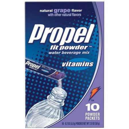 Gatorade Propel Fit Powder Grape Flavor Water Beverage Mix, 0.2 Oz., 10 Count
