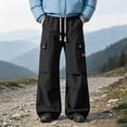 thumbnail image 2 of Bxsruta Womens Cargo Pants Loose Fit Drawstring Waist Trousers for Daily Streetwear Outdoor Activities, 2 of 8