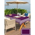 thumbnail image 6 of 60x120 Inch Outdoor Tablecloth with Umbrella Hole Zipper Rectangle Dark Purple Greek Key Rectangular Tablecloths Outside Waterproof Geometric Greece Ancient Farmhouse Geo Patio Table Cover for Picnic, 6 of 8