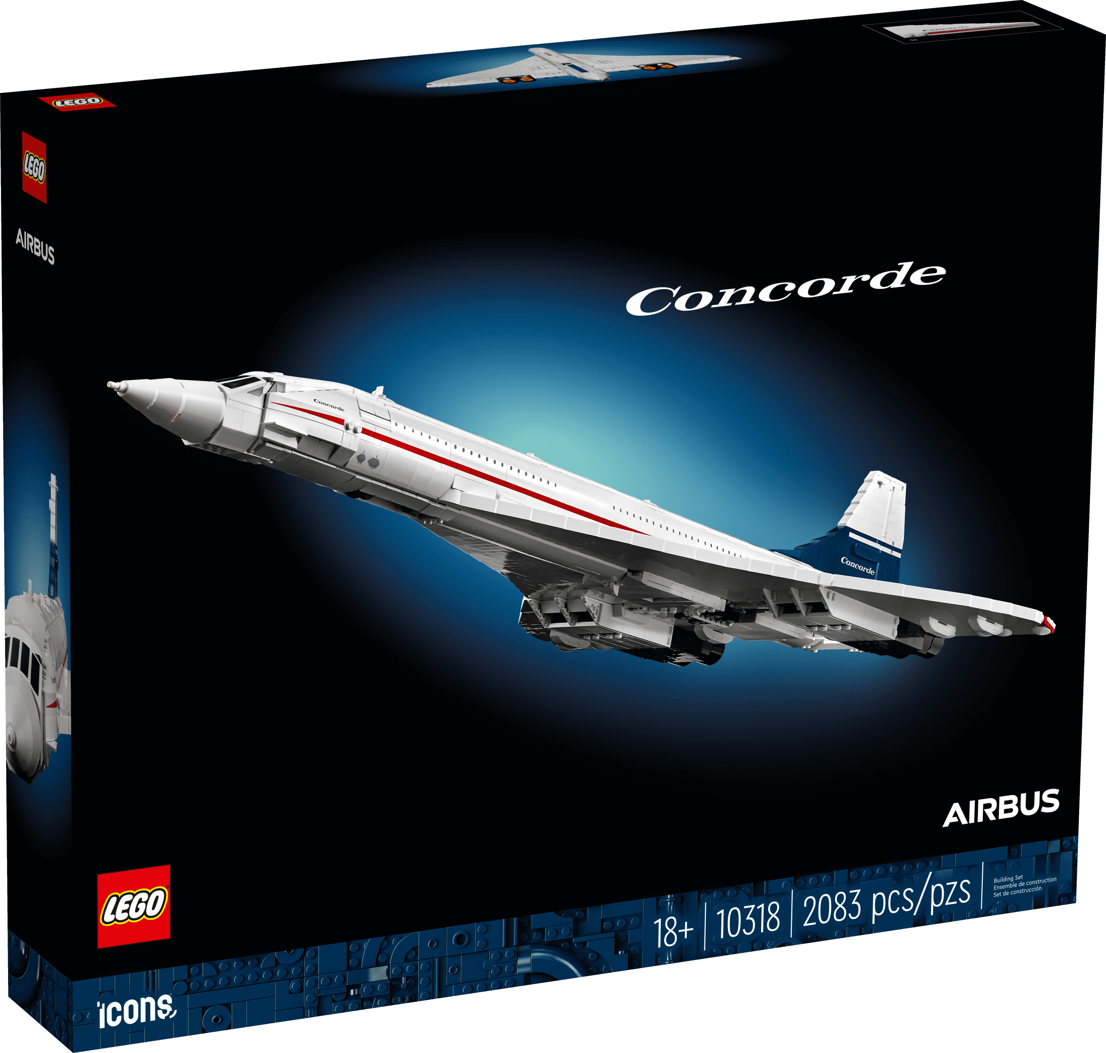 LEGO Icons Concorde Model Aircraft, Gift for Adults, Build a Replica Model  of the World's Most Famous Supersonic Commercial Passenger Plane with  Authentic Details and Functional Pieces, 10318 
