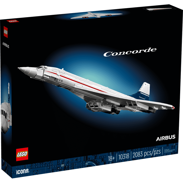 LEGO Icons Concorde Model Aircraft, Gift for Adults, Build a Replica Model  of the World's Most Famous Supersonic Commercial Passenger Plane with  Authentic Details and Functional Pieces, 10318 
