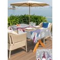 thumbnail image 4 of Outdoor Tablecloth with Umbrella Hole and Zipper, Christmas Grey Rectangle Table Cloth 54x80 Inch Waterproof Tablecloth, Cute Gnomes Xmas Winter Snowflakes Picnic Table Cover for Patio Camping, 4 of 7