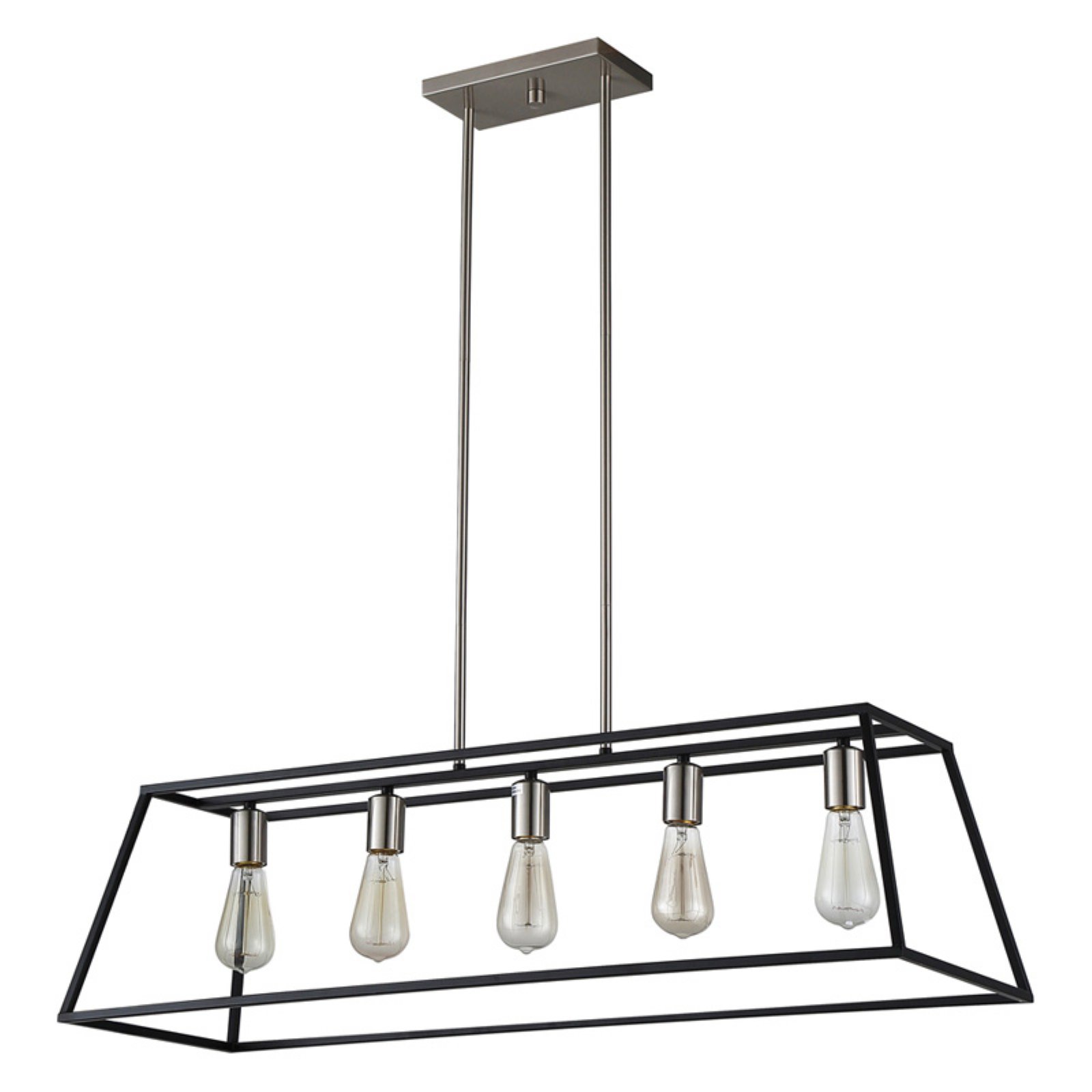 Agnes II Black Linear Transitional Linear Integrated LED Pendant Light