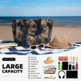 thumbnail image 5 of Daiia Watercolor Snake Skin Beach Travel Bag - Water-Resistant Beach Bag, Lightweight Tote with 7 Pockets for Women and Men - Gym,Pool,Camping,Reusable Grocery Bag, 5 of 7