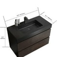 thumbnail image 3 of Yesurprise Single Topmount Bathroom Vanity Basin, Resin Single Bowl Washing Sink, 36 x 18 Integrated Stone Basin for Bathroom (Excluding Drainage Pipes Faucets), 3 of 6