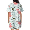 thumbnail image 3 of Bixox Women's Cute Flamingo Printed Pajama Set 2 Piece Lounge Set Top and Shorts Soft Pajamas, Shorts with Pockets, 3 of 7