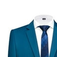 thumbnail image 5 of NoxwB (XL-6XL)Men's Big and Tall Formal Dress Blazer&Trouser 2 PC Set Casual Wedding Business Suit Notched Lapel Single Breasted Long Sleeve Jacket & Straight Leg Pants Outfit Blue 2XL, 5 of 5