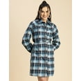 thumbnail image 2 of Moomaya Bishop Sleeves Spread Collar Cotton Dress - Women's Boho A-Line Dress, 2 of 9