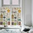 thumbnail image 4 of 84 Inch Long Tier Curtains for Kitchen, Cartoon Kitchen Utensils Pots and Pans Bathroom Window Curtains Rod Pocket Short Curtains Window Treatment Tiers for Living Room Farmhouse 2 Panels, 4 of 5