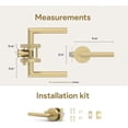 thumbnail image 4 of Mega Handles | Ronn Passage Door Lever | Satin Brass, 4 of 4