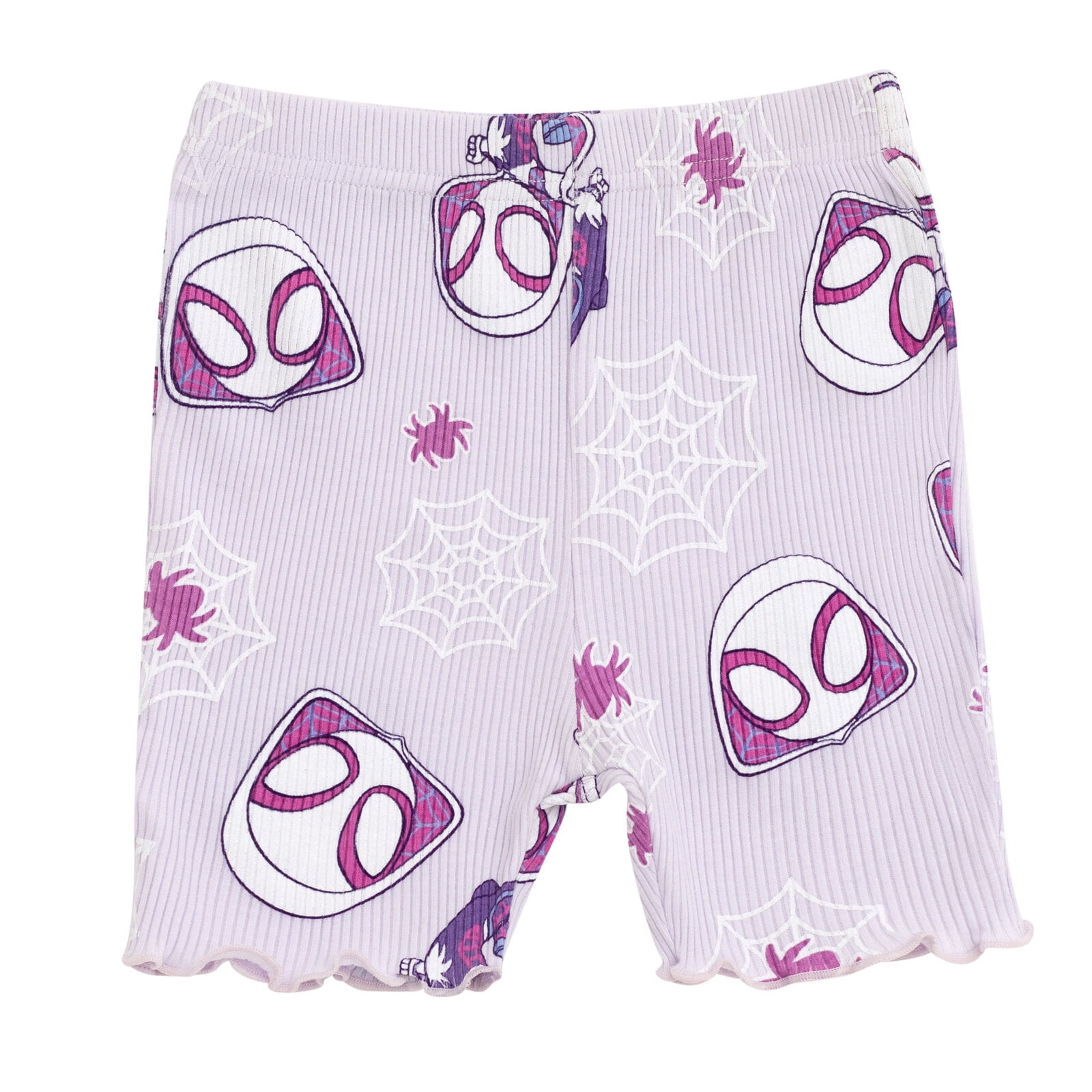 Marvel Spidey and His Amazing Friends Ghost-Spider Ribbed T-Shirt and Shorts Outfit Set Newborn to Little Kid
