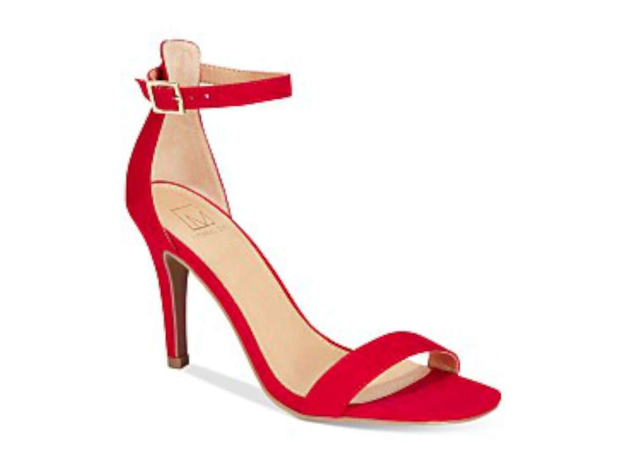 Material Girl Womens blaire Fabric Open Toe Ankle Strap Classic, Red ...