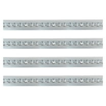 4 Pack Heavy Duty Aluminum 8ft Flanged L-Track Trailer Universal Tie Down Rail for Enclosed, Utility Trailers, Cargo Vans - Recessed Installation, 20 Mounting Holes - Silver