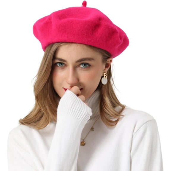 French Beret-Classic Wool Beret Solid Color Womens Beret Cap Hat