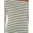 thumbnail image 6 of Striped Carmen Collar Long Sleeve Top, 6 of 6