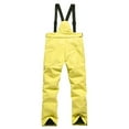 thumbnail image 6 of Men's Skiing Bibs, Waterproof Windproof Insulated Bib Overalls Athletic Fit Ski Snow Outdoor Jumpsuits Yellow,3XL, 6 of 6