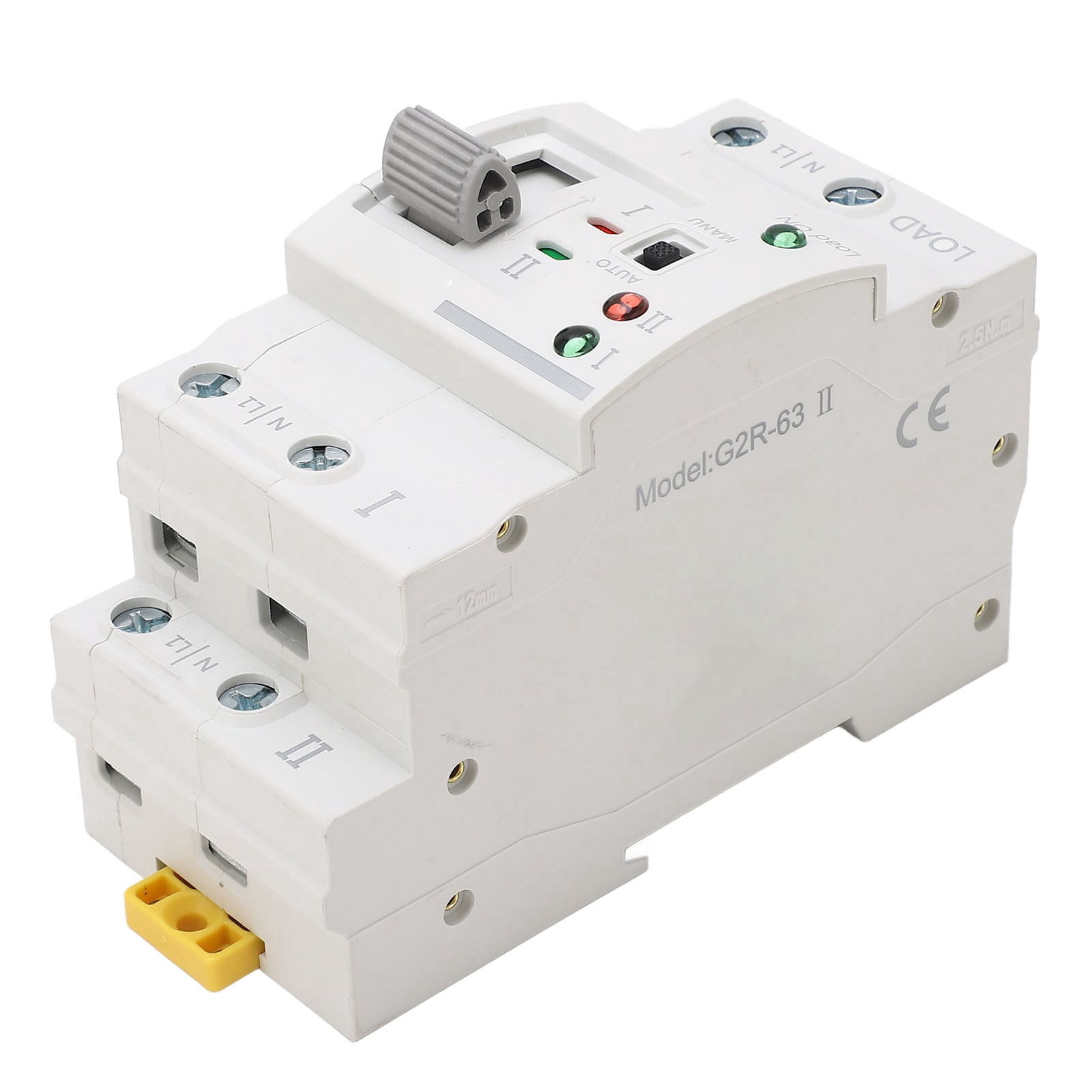 DEWIN Automatic Transfer Switch, Dual Power Automatic Transfer Switch 2P 16A ATS Electrical Circuit Generator Changeover Switch (220V AC)