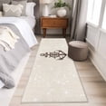 thumbnail image 4 of Nautical Anchor 2'x6' Runner Rugs for Hallway Kitchen Bedside Non Slip Washable, Vintage Coastal Rudder Farmhouse Beige Entryway Rug Runners with Rubber Backing, Long Carpet Runner for Laundry Room, 4 of 8