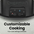 thumbnail image 3 of Chefman 6-Quart Easy-Set Slow Cooker with Locking Lid and Dishwasher-Safe Insert – Black, 3 of 7