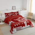 thumbnail image 3 of Erosebridal 3D Rugby Print Bedding ToddlerComforter Set, American Football City Down Comforter, Sports Theme Decor, Reversible, 3 of 8