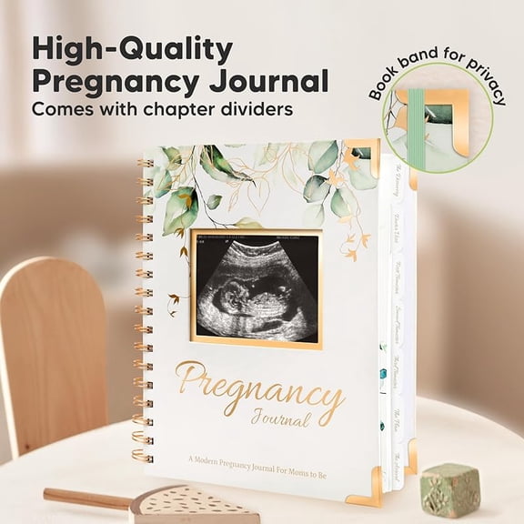 Alpine Pregnancy Journal for First-Time Moms - 90-Page Hardcover Memory Book, Fan Favorite Ultrasound Scrapbook & Mom-To-Be Gift ​