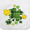 thumbnail image 4 of Inktastic St. Patrick's Day Plaid Green and Yellow Shamrocks Boys or Girls Baby Bib, 4 of 4