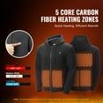 thumbnail image 5 of KFFKFF Warm Zip Hoodie, Unisex Electric Sweatshirt with 7.4V Battery, 5 Heat Areas, Lightweight for Outdoor Activities, XXL, Black, 5 of 9