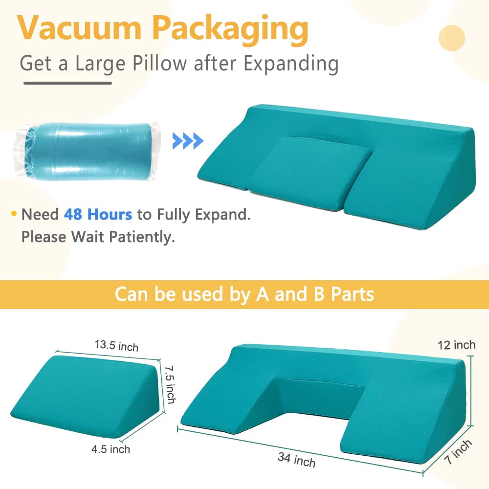 Bed Sore Turning Wedge Pillow for Sleeping Positioning Bed Sores Treatment Pressure Ulcer Cushion Bedridden Patient Elderly Anti Bedsore Turn Over Pad Triangle Medical Nursing After Surgery Wedges