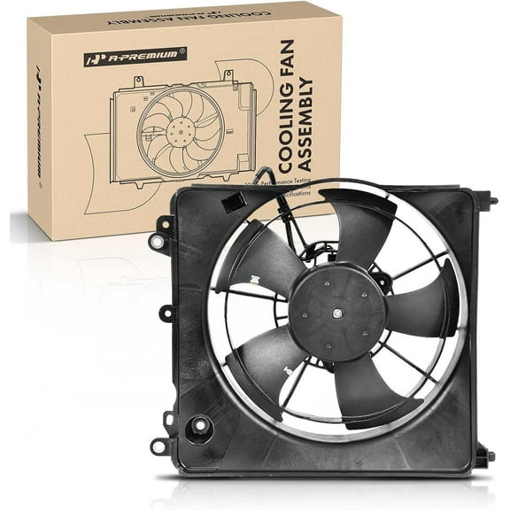 A-Premium Engine Radiator Cooling Fan Assembly Compatible with Honda Insight 2010-2014, CR-Z CRZ 2011-2016, 1.3L 1.5L Left Side, Replace# 19015RBJ004, 19020RB0004