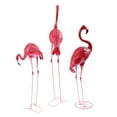 thumbnail image 3 of 3 Pack Pink Flamingo Statue Yard Outdoor Lawn Garden Decor, Iron, 3 of 18