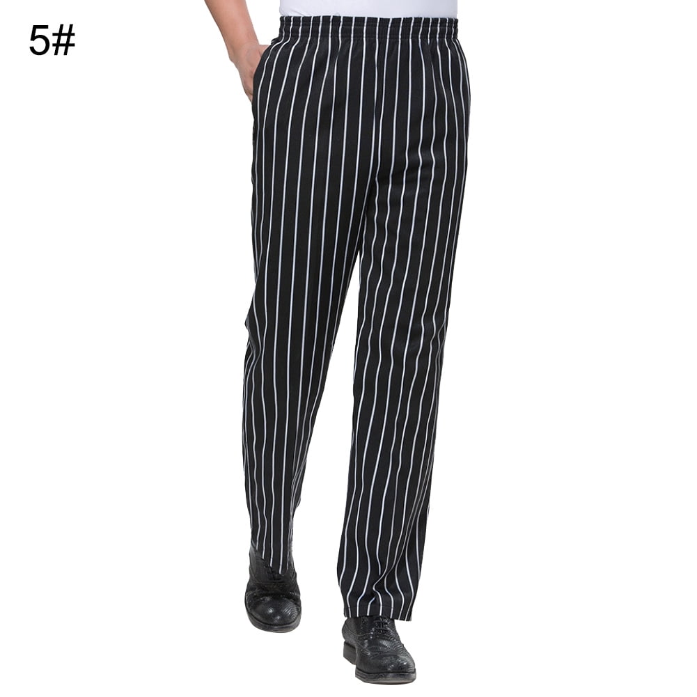 Details about   Men’s and Women's Baggy Printed Chef Pants Kitchen Uniforms with Elastic Wais...