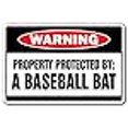 thumbnail image 2 of Panneau d'Avertissement Protégé par une Batte de Baseball Sports / Intérieur/extérieur / 20 Pouces de Haut, 2 of 4