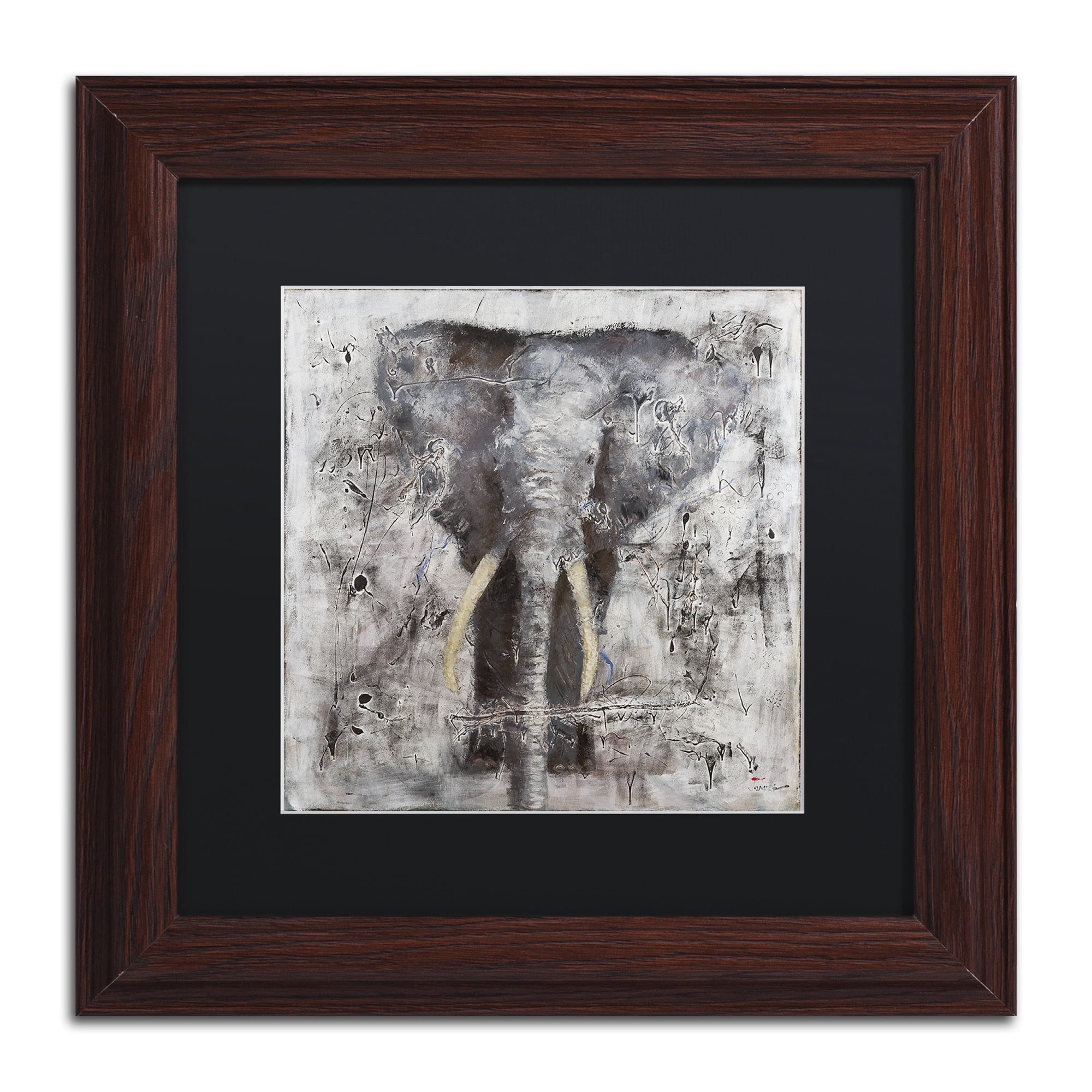 Trademark Fine Art "Wild Life" Canvas Art by Joarez, Black Matte, Wood Frame
