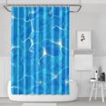 thumbnail image 1 of Ensemble de Rideau de Douche avec Doublure à Boutons-Pression, Tissage Bleu Minimaliste Moderne (4) Rideaux de Douche Doublure de Douche Réutilisable, Rideaux de Salle de Bain Minimalistes en Polyester, 72x72 Pouces, 1 of 4
