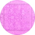thumbnail image 1 of Ahgly Company Indoor Round Oriental Pink Traditional Area Rugs, 4' Round, 1 of 4