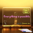 thumbnail image 4 of Tablero Escritura Transparente Con Letrero Neón Borrable Notas LED Mensajes Letras, 4 of 9