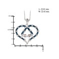 thumbnail image 2 of JewelersClub 1/4 Carat T.W. Multi-Color Diamond Sterling Silver Snake Heart Pendant, 18", 2 of 3