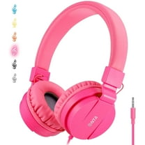 ONTA Kids Headphones for Boys Girls - Child Student Headset Wired Plug Toddler Earphones School Teen on Ear for Computer | Laptop | Plane Travel | Game, Pink