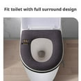thumbnail image 5 of QHUDLV Toilet Seat Cover, Bathroom Soft Thicker Warmer, Toilet Seat Covers Pads Easy Installation& Cleaning, 5 of 5