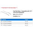 thumbnail image 2 of Fuel Tank Strap - Compatible with 1977 - 1979 Ford Thunderbird 1978, 2 of 2