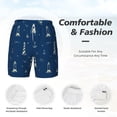 thumbnail image 3 of Balery Lighthouses and Anchors Mens Swim Trunks Swim Shorts for Men Quick Dry Inseam Beach Shorts with Compression Liner Pocket-3X-Large, 3 of 9