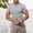 Gray, variant on Men's Ribbed V-Neck T-Shirt Slim Fit Textured Casual Short Sleeve Muscle Tee Gray L