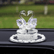 thumbnail image 3 of Ambientador de coche de lujo con forma de cisne de cristal giratorio y alimentado por energía solar, para decoración de interiores, perfume ligero para automóvil, 3 of 5