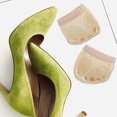 thumbnail image 2 of 1 Pair of Ballet Forefoot Cushion 5 Holes Elastic Half Sole Dancing Shoes - Size, 2 of 4
