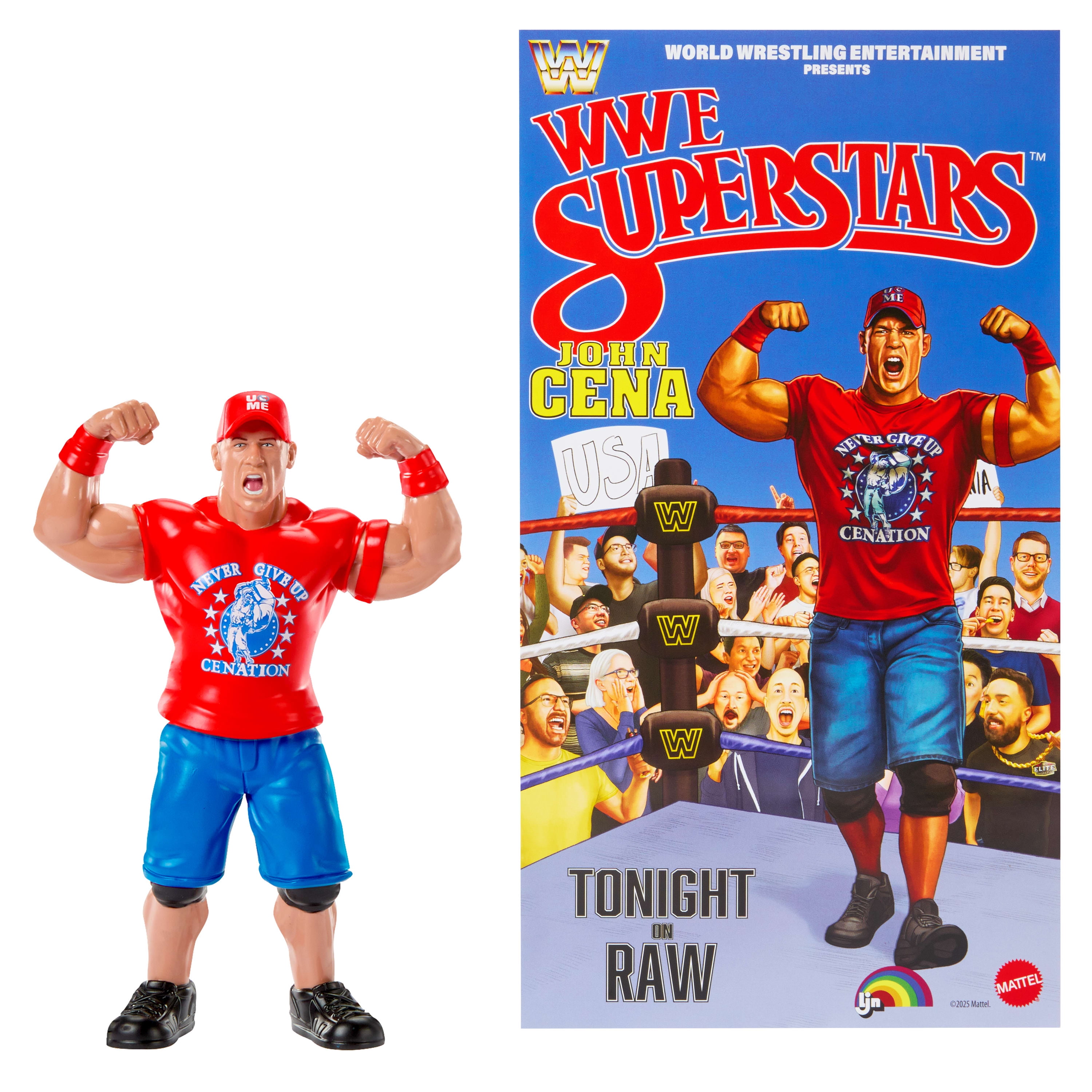 WWE LJN Superstars John Cena Action Figure, 1980s Retro 8-inch Collectible Toy - Walmart Exclusive